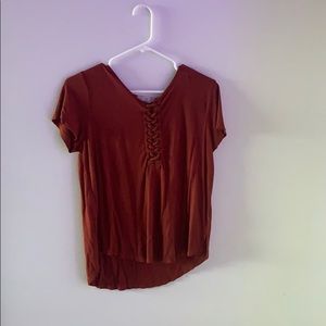 pink republic flowy fall colored t shirt